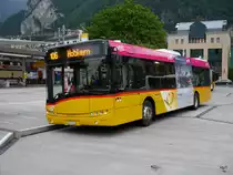 Postauto - Solaris  BE  610537 in Interlaken West unterwegs auf der Linie 106 am Abend des 24.07.2015