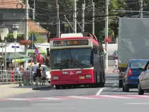 Hess BGT-N SwissTrolley1 (Prototyp), Meditur Mediaș MED-758 (ex #80 Biel/Bienne), 23.07.2015 Mediaș