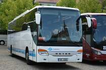 1AF 0200 (Setra S 416 GT-HD) steht am 18.07.2015 auf dem Bassinplatz in Potsdam.
