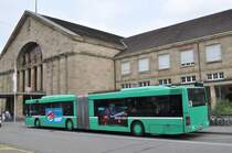 MAN Bus 778 auf der Linie 30 wartet an der Endstation am Badischen Bahnhof. Die Aufnahme stammt vom 09.08.2015.