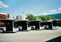 BOGG Wangen b.O. Nr. 53 + 52 + 51 + 50 MAN am 21. Juni 2008 Wangen, Garage (75 Jahre BOGG)