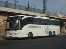 MB Tourismo II RHD M - B EX 7419 - Wagen 419 - in Dresden, Bayrische Straße (am Hbf) - am 11-August-2015 --> Fahrzeug gehört: BayernExpress & P. Kühn Berlin GmbH, Berlin