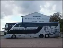 Setra 431 DT von Schack Touristik aus Deutschland im Stadthafen Sassnitz am 27.10.2013