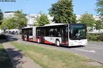 RVBW/Twerenbold Nr. 304 (MAN A23 Lion's City GL) am 3.8.2015 in Dättwil, Kantonsspital