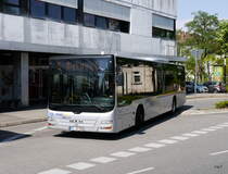 Stadtbus Singen - MAN Lion`s City  FR.JS 105 unterwegs auf der Linie 5 in Singen am 02.08.2015