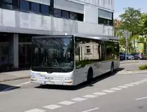 Stadtbus Singen - MAN Lion`s City  FR.JS 105 unterwegs auf der Linie 5 in Singen am 02.08.2015