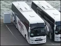 Volvo 9700 von Vokuhl Reisen aus Deutschland im Stadthafen Sassnitz am 27.10.2013