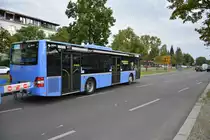 M-VG 4916 ist am 03.09.2015 zum Test auf der BVG Linie 236. Aufgenommen wurde ein MAN Lion's City mit Göppel Anhänger / Berlin Spandau Am Omnibushof.
