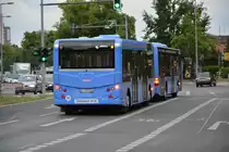 M-VG 4916 ist am 03.09.2015 zum Test auf der BVG Linie 236. Aufgenommen wurde ein MAN Lion's City mit Göppel Anhänger / Berlin Rauchstraße.	
