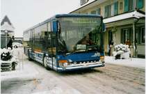 Aus dem Archiv: AFA Adelboden (BLS) 2/BE 25'802 Setra Jahrgang 1996 am 28. Dezember 1999 Frutigen, Bahnhof (Aufnahme aus dem Lawinenwinter 1999/2000)