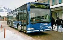 Aus dem Archiv: AFA Adelboden 1/BE 19'692 Mercedes Citaro Jahrgang 1999 am 31. Dezember 1999 Frutigen, Bahnhof (Aufnahme aus dem Lawinenwinter 1999/2000)