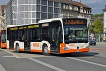 Mercedes Citaro 89 von BSU auf der Linie 2 verlässt die Haltestelle Bahnhof Solothurn. Die Aufnahme stammt vom 05.09.2015.