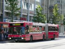 Bern mobil - MAN Gelenkbus Nr.222  BE 513222 eingeteilt auf der Linie 17 nach K�NIZ unterwegs in der Stadt Bern am 05.07.2008