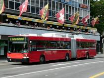 Bern mobil -  NAW-Hess Trolleybus Nr.2 eingeteilt auf der Linie 11 Gterbahnhof unterwegs in der Stadt Bern am 05.07.2008