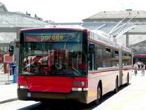 Bern mobil -  NAW-Hess Trolleybus Nr.9 auf Diesntfahrt in die Garage unterwegs in der Stadt Bern am 05.07.2008