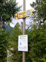 Naturparkbushaltestelle Techendorf, Raiffeisenbank am 13.9.2015
