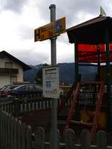 Naturparkbushaltestelle Gatschach, Konditorei Holzer am 13.9.2015