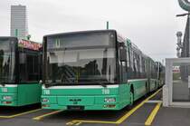 Ausgemusterter MAN Bus (ex.769) wartet auf dem Hof der Garage Rankstrasse auf den Abtransport in eine unsichere Zukunft. Die Aufnahme stammt vom 11.09.2015.