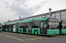 MAN Bus 767 steht auf dem Hof der Garage Rankstrasse und wartet auf den nächsten Einsatz. Die Aufnahme stammt vom 04.08.2015.