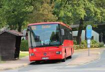 14.8.2015 Bad Harzburg. Mercedes Integro von DB Regio Niedersachsenbus an Endhaltestelle. 