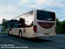 12.07.08: Das Heck des EW 1236 - hier f�llt die Verwandschaft zwischen dem 4er Setra und dem Citaro Facelift besonders auf. Auch dieses Foto enstand an der Schule in Remich.