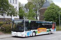 MAN Lion´s City Ü #33-8824 der RVE auf der Regionallinie 492 aus Marienberg nach Pockau in Marienberg, Goethering. (20.5.2015)