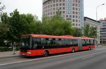 Slowakei / Stadtbus Bratislava: SOR CITY NB 18 - Wagen 4247, aufgenommen im Mai 2015 an der Haltestelle  ŽST Petržalka  in Bratislava.