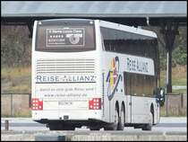 Van Hool TD927 von Reise-Allianz/Meyering aus Deutschland im Stadthafen Sassnitz am 31.12.2013