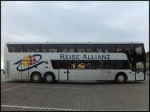 Van Hool TD927 von Reise-Allianz/Meyering aus Deutschland im Stadthafen Sassnitz am 31.12.2013