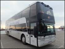 Van Hool TD927 von Reise-Allianz/Meyering aus Deutschland im Stadthafen Sassnitz am 31.12.2013