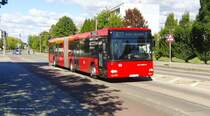SPN-DB 104 auf Regionalbus-Linie 877, Stadt Guben, Flemmingstraße, 28.09.15
