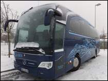 Mercedes Travego von GFB-Reisen aus Deutschland in Bergen am 27.01.2014