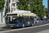 . UQ 7156  zum 100 Jährigen bestehen des Tice wurde dieser MAN Lion's City in der ursprünglichen Farbe der Tice Busse lackiert und versieht so seinen Dienst, gesehen nahe dem Bahnhof in Esch Alzette am 02.10.2015