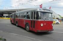  Tag der offenen Tore  am 26.9.2015 im Busdepot Grüzefeld. Extrafahrten auch mit FBW 101 (1958) aus dem Depot nach Seen und zurück. Das Ticken des Fahrtenschreibers sowie das Rattern der Stufenschalter erinnern an frühere Zeiten der Trolley-Technik.