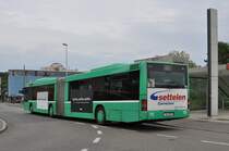 MAN Bus 779 auf der Linie 36 fährt zur Haltestelle Dreispitz. Die Aufnahme stammt vom 04.08.2015.