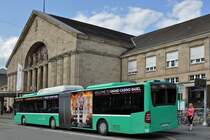 Mercedes Citaro 716 auf der Linie 30 wartet an der Endstation beim Badischen Bahnhof. Die Aufnahme stammt vom 09.07.2015.