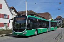 Mercedes Citaro 7033 auf der Linie 38 wartet an der Endstation in Allschwil. Die Aufnahme stammt vom 7.08.2015.