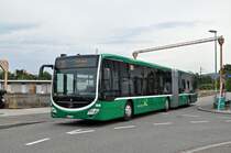 Mercedes Citaro 7010 auf der Linie 36 fährt zur Haltestelle Dreispitz. Die Aufnahme stammt vom 04.08.2015.