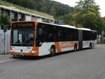 RNV Mercedes Benz Citaro C1 Facelift G 8188 mit neuer SRH Schulen Werbung am 07.10.15 in Neckargemünd am SRH Zentrum 