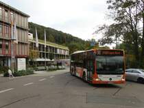 RNV Mercedes Benz Citaro C1 Facelift G 8188 mit neuer SRH Schulen Werbung am 07.10.15 in Neckargemünd am SRH Zentrum