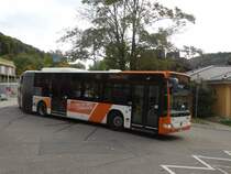 RNV Mercedes Benz Citaro C1 Facelift G 8188 mit neuer SRH Schulen Werbung am 07.10.15 in Neckargemünd am SRH Zentrum