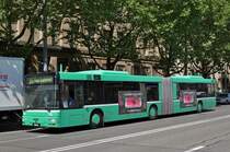MAN Bus 778 auf der Linie 30 fährt zur Endstation am Badischen Bahnhof. Die Aufnahme stammt vom 12.07.2015.