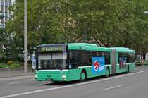 MAN Bus 778 auf der Linie 30 fährt zur Endstation am Badischen Bahnhof. Die Aufnahme stammt vom 09.08.2015.