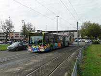 RNV Mercedes Benz Citaro C1 G 8169 als Kunstbus von Carsten Kruse gestaltet am 09.10.15 in Heidelberg 