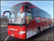 Mercedes Tourismo von Herol aus Deutschland im Stadthafen Sassnitz am 09.02.2014