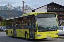 . Mercedes Benz Citaro steht nahe dem Bahnhof in Seefeld in Tirol und wartet auf seinen nächsten Einsatz.  06.10.2015