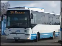 Irisbus Crossway der Mecklenburg-Vorpommersche Verkehrsgesellschaft mbH (MVVG) in Rostock am 12.02.2014