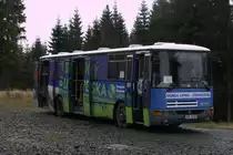 Skibus Lipno , Typ KAROSA , übernimmt in Szklarska Poreba Jykuszyce den SEV nach
Korenov. 14.10.2015 10:46 Uhr.
