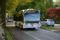 A-RV 767 verlässt am 06.10.2015 die Insel Lindau. Aufgenommen wurde ein Mercedes Benz Citaro Facelift Ü, RBA.