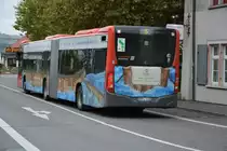 KN-C 1130 fährt am 06.10.2015 als Linie 5 durch Konstanz. Aufgenommen wurde ein Mercedes Benz Citaro der 2. Generation.
